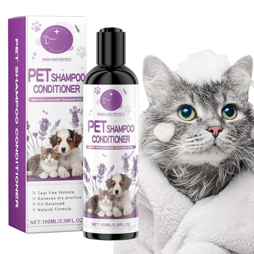 Acondicionador para Mascotas, champú para Mascotas para Perros | Champú natural desenredar para Mascotas Lavanda, 100 ML,Champú ambientador