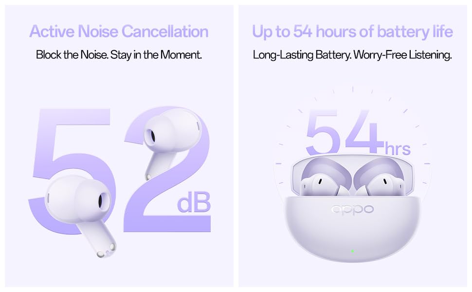Image of OPPO Enco Air5 True Wireless Noise Cancelling in-Ear Earbuds Black