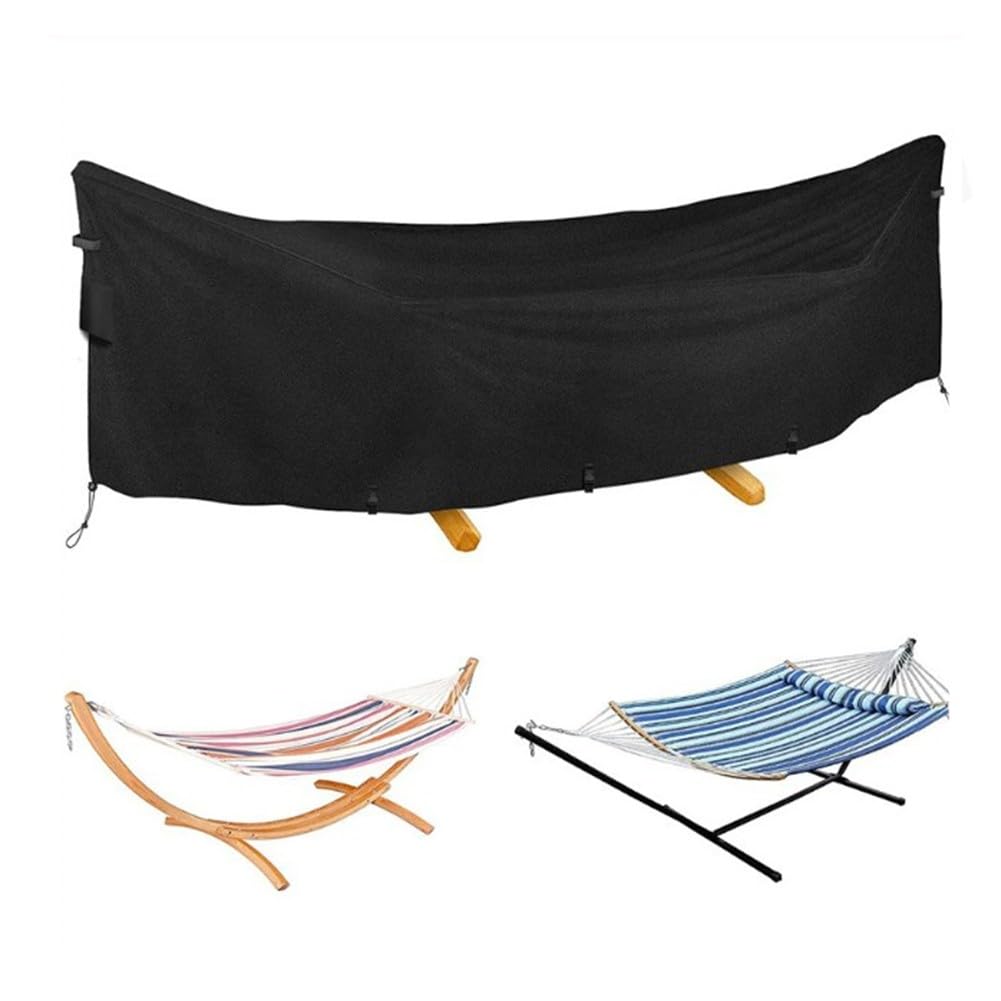 Housse de chaise suspendue d'extérieur en tissu Oxford 210D imperméable et coupe-vent pour balancelle de jardin et support Noir