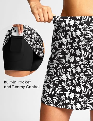 Image of Viodia Women's 18 inch /20 inch Long Swim Skirt High Waisted Modest Swimsuits Skirt Bathing Suit Tummy Control Swim Bottoms
