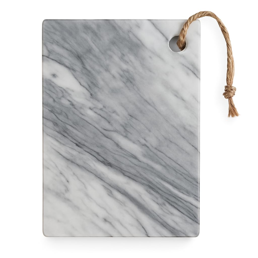 FILO – Tagliere in Marmo di Carrara Venato 30x20 cm | Elegante, Lucido, Artigianale | Ideale per Formaggi, Sushi, Salumi | Arredo Tavola Design