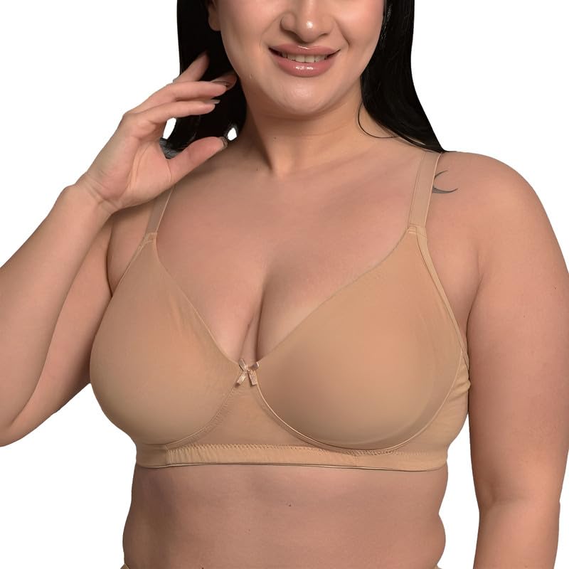 Inner Sense Bra made of organic cotton and bamboo I Full coverage bra for heavy busts without padding I Wireless plus size seamless bra for women with smooth straps Inner Sense Bra made of organic cotton and bamboo I Full coverage bra for heavy busts without padding I Wireless plus size seamless bra for women with smooth straps