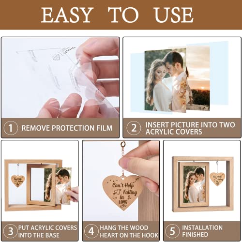 Romantic Couples Picture Frames Anniversary Birthday Gifts For Her Girlfriend Graduation Gifts For Him Boyfriend, Wedding Gifts For Couples Wife Husband, I Love You To The Moon & Back (Romantic Anniversary Picture Frame) #TOP4