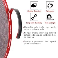 CANOPUS Profi Doppelseitiges Klebeband Extra Stark 6,35mm x 4,5m für LED Streifen, Wohnkultur, Auto, Montageklebeband, Schwarz – Ansicht 3