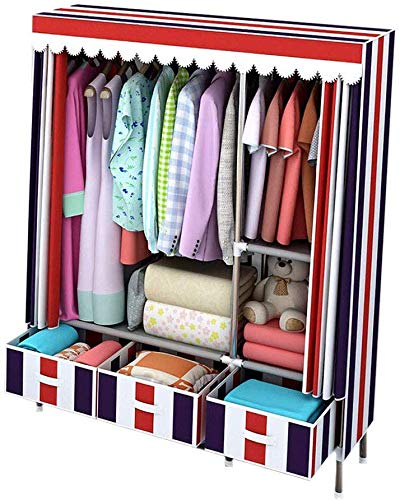 Armoire en tissu marron contre le désordre placard pliable facile à monter