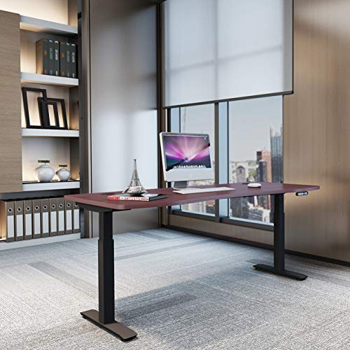 Sunon Laminate Table Top Only Executive Office Desk Top Wood Table Top for Height Adjustable Electric Standing Desk Frame (63x29.5 Table Top, Mahogany) - Thumbnail 2