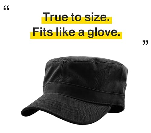 Kbk-1464 Blk Xl Cadet Army Cap Basic Everyday Military Style Hat (Now With Stash Pocket Version Available) #TOP2