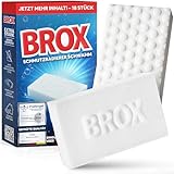 BROX Schmutzradierer – 18 Schwämme – Radierschwamm für Haushalt, Schuhe & Auto – Robuster Zauberschwamm für alle Arten von Flecken