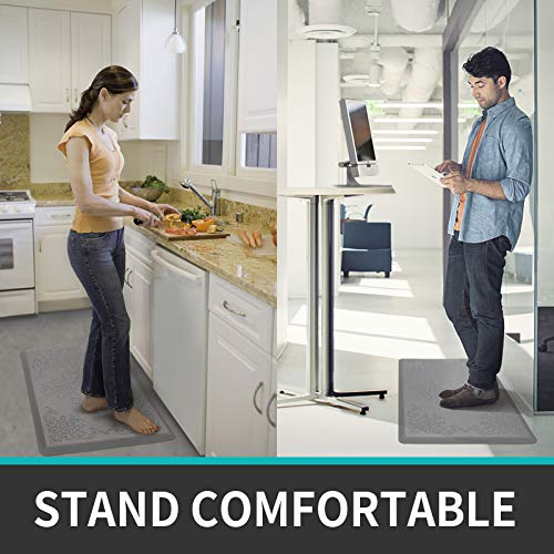 Dexi Anti-Fatigue Kitchen Floor Mats - Non-Slip Waterproof Kitchen Rug, 30X20 Inch Comfort Mat For Standing All Day,Grey #TOP6
