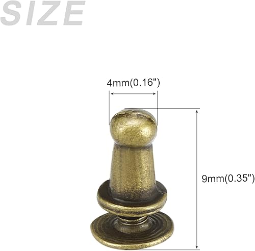 Miniatura 2 de Mini tiradores de cajón (0.16 pulgadas), 24 unidades, aleación de zinc, mini pomos de cabeza redonda con tornillos, para manija de cajón de gabinete