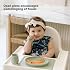 ezpz Tiny Plate (Sage) - 6 Months+ 100% Silicone Suction Placemat + Plate for Infants - Fits on Most Highchair Trays - Baby Led Weaning Supplies