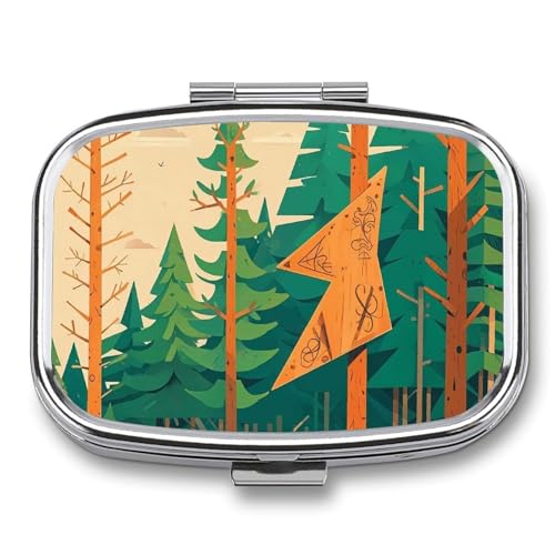 Pill Box Mountain Fir Forest ���s�s���I�[�K�i�C�U�[ 2�R���p�[�g�����g �|�[�^�u�����f�B�V���P�[�X �~���[�f�U�C�� �r�^�~���A�W���G���[�A�K���i�p ��v�ȃ|�P�b�g�s���{�b�N�X ���z�A�L�����v�p