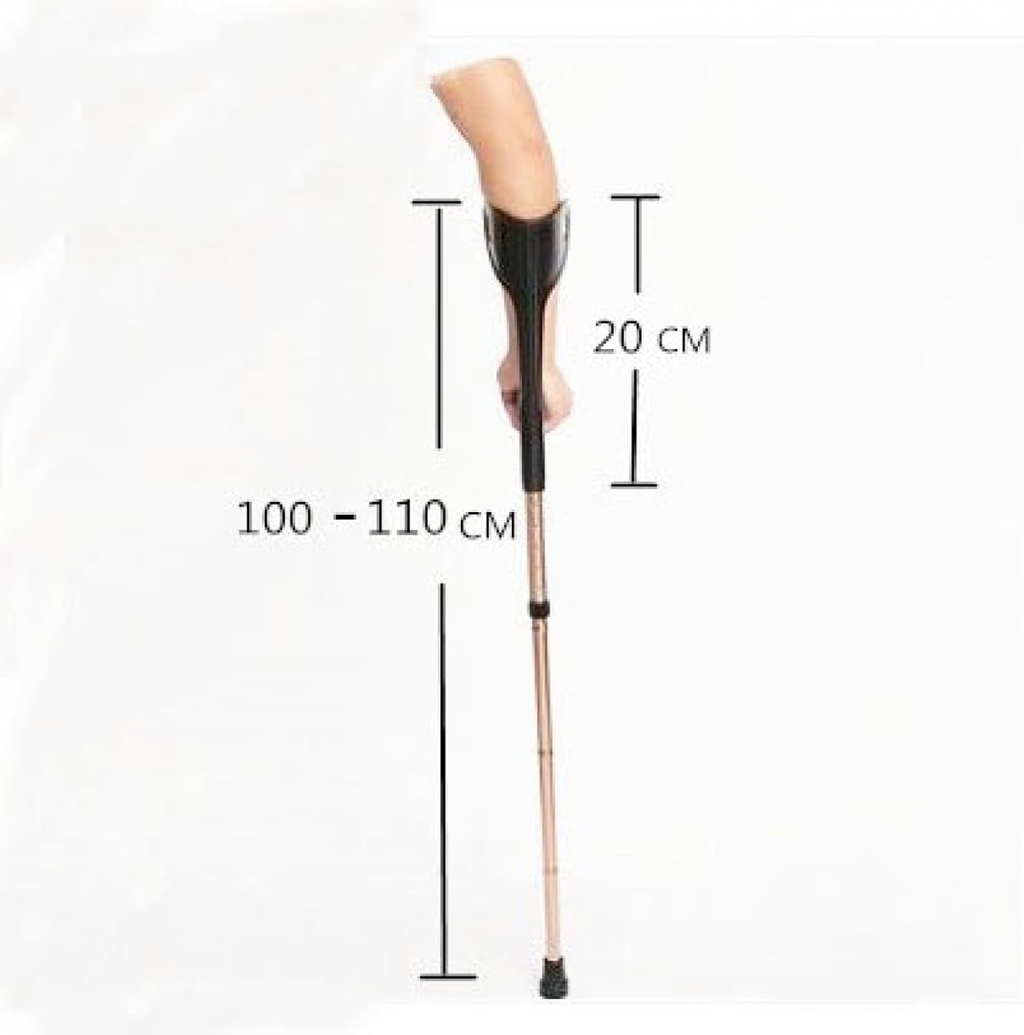 Muletas plegables: muletas de antebrazo de aleación de aluminio, ligeras, altura ajustable, adecuadas para ancianos y discapacitados