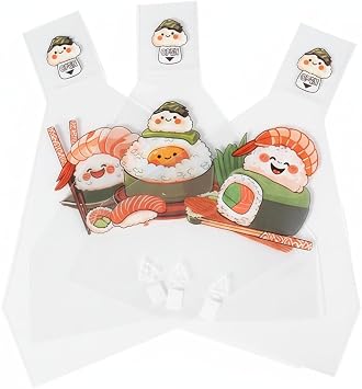 100 Pcs Cartoon Triangle Onigiri Wrappers Bags, Japanese Rice Balls Packaging Bag, Nori Onigiri Wrappers Bags Seaweed Sushi Making Mold Bento Accessories