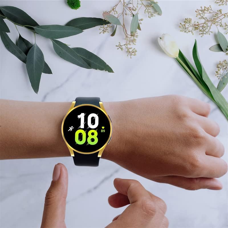 Miniatura 3 de Funda para Samsung Galaxy Watch 5 Protector de pantalla de 1.575 pulgadas, carcasa protectora de pantalla chapada en TPU suave, funda protectora