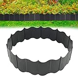 🌹【Diseño de ondas】 Nuestro borde de plástico tiene un diseño ondulado que ofrece una gran estabilidad y estética. Ayuda práctica con nuestras vallas para el borde de césped, verduras o parterres