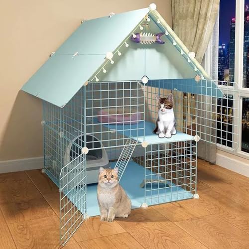 ゲージ 猫 猫用ケージ キャットケージ 2段式猫用ケージ 猫ゲージ 室内猫用猫用クレート ケージ猫 取り外し可能な猫用ボックス 屋根付き遊び場付き ペットケージ 猫 小動物ハウス 1〜2匹の猫用 チンチラ ハリネズミ フェレット