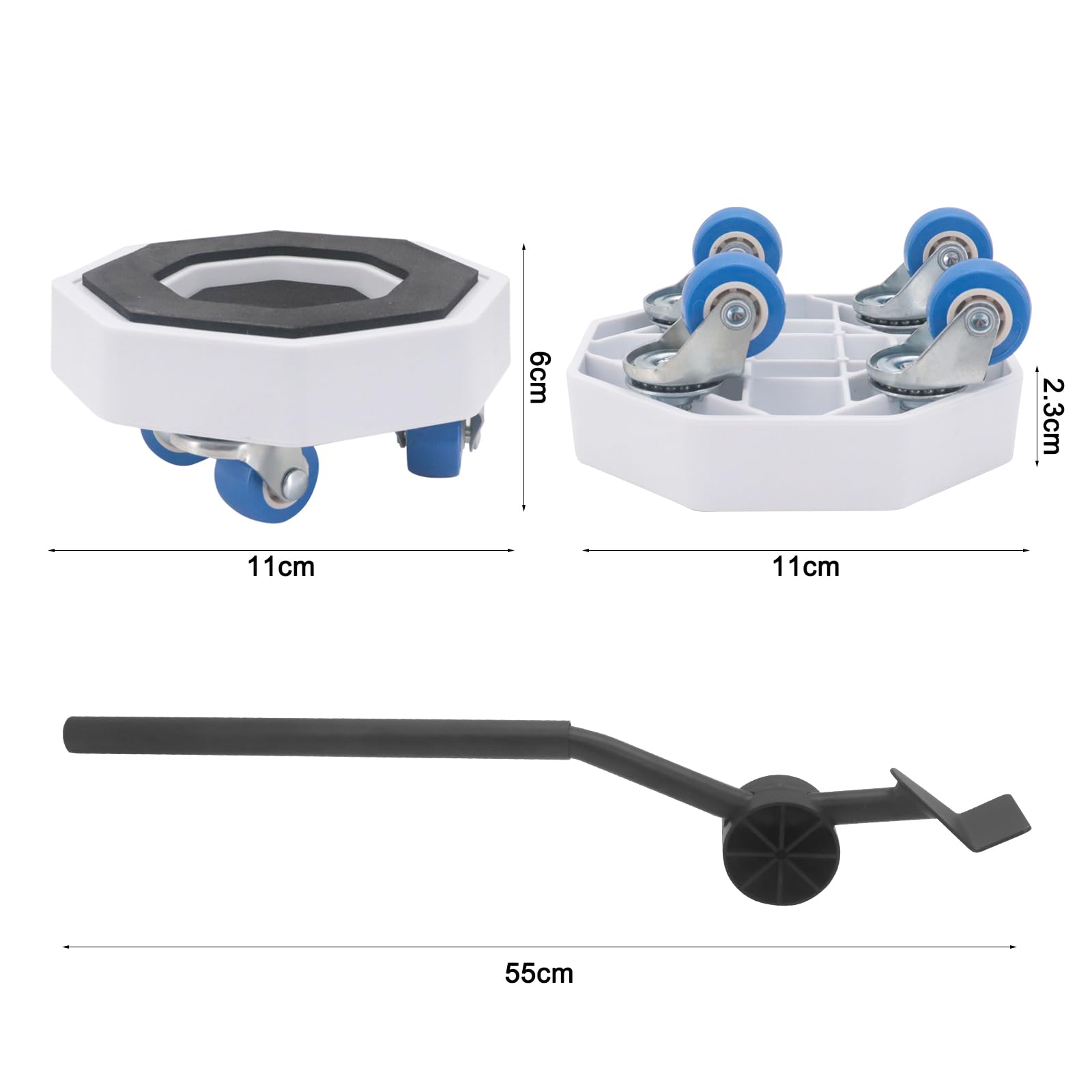 Set di sollevatori e cursori per mobili resistenti con ruote girevoli a 360°, capacità di 1000 kg, strumento per spostare divani, frigoriferi, armadietti su legno duro e moquette
