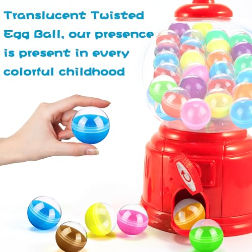 Image of 100 PCS Colored Round Plastic Balls Bulk 1.75 Inch Semi Transparent Balls for DIY Crafts Party Favors and Collectibles(Random Color)