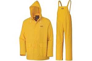 Pioneer Men's Yellow Rain Coat: Stay Dry in Downpours