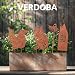 VERDOBA Hühner mit Hahn Gartendeko Rost - Hahn Deko - Hühner Deko Garten mit Rostpatina - Gartenstecker Rost Hühner und Hahn aus stabilem Eisen - Dekohühner Deko für Garten, Balkon & Terrasse