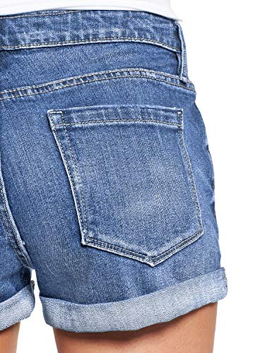 Luvamia Womens Jean Shorts Womens High Waisted Denim Shorts Lapis Air Size Small #TOP3
