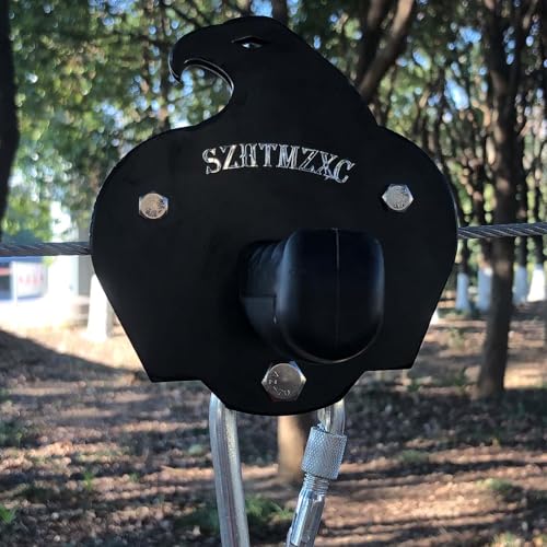 SZHTMZXC Zipline Pulley Eagle for Kids, Backyard Fun Zip Line Pulley Black by SZHTMZXC - Used condition - Image 5
