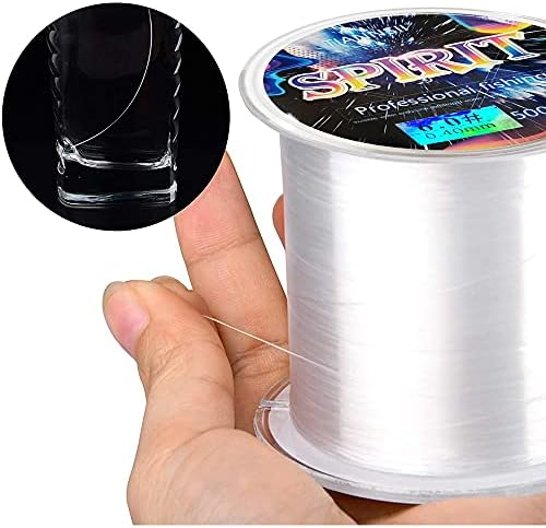 Fishing line,500 Meters Nylon Sea Fishing Wire,Clear Monofilament Fishing Line,Strong Tension High Load String for Hanging Decorations Jewelry