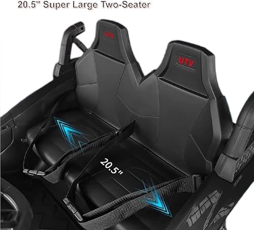 Miniatura 2 de Vehículos UTV de 24 V y 10 AH, 2 plazas, autos a batería con control remoto, marco de metal completo, 4 motores potentes, ruedas de EVA extra