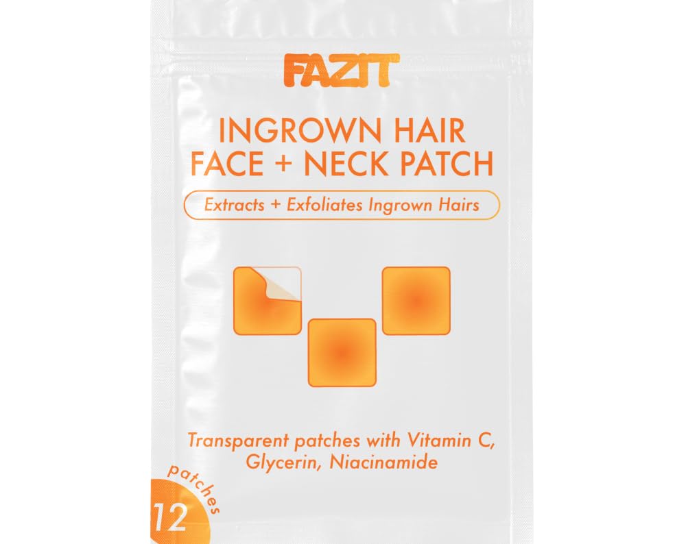 FAZIT Ingrown Hair Treatment Patch - Facial Hair Removal Pads for Beard Area