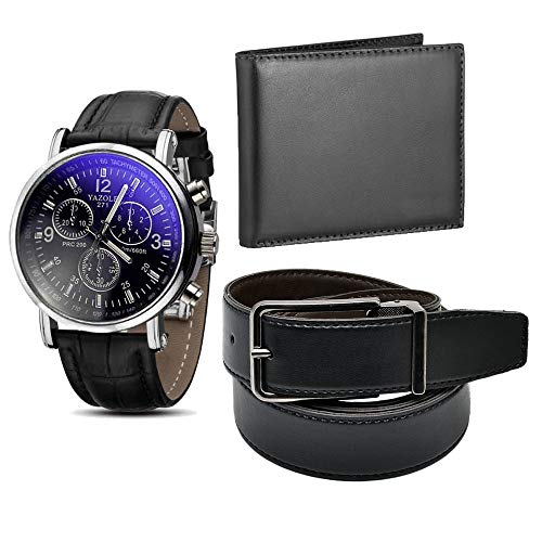 Kit Sapato Social Com Relógio Cinto Carteira Verniz Com Cadarço ZARU R807DB Tamanho:40;cor:Preto;gên