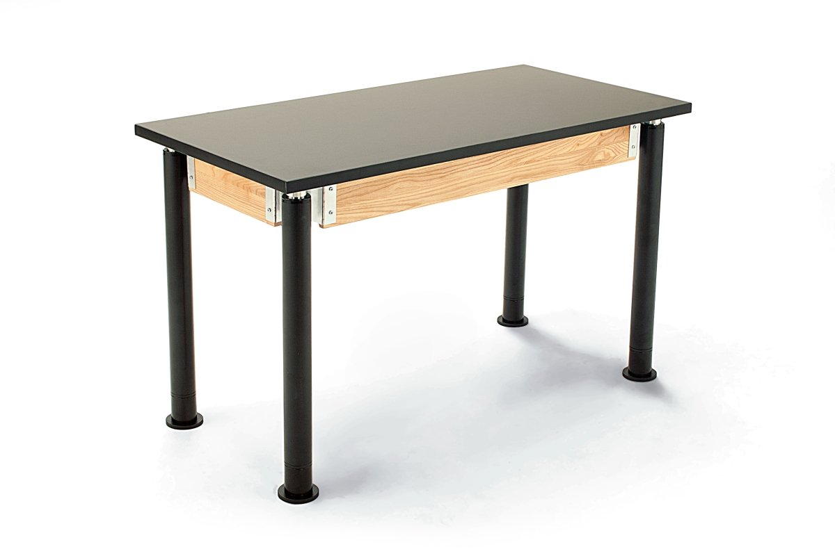 National Public Seating Adjustable Height Science Table Leg Color: Black, Size: 29" H x 60" W x 24" D