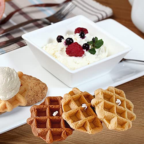 Onnpnn Waffle Silicone Mold, Simulated Waffle Candle Molds, Waffle-Shape Soap Moulds, French Waffles Bread Design Snack Mold, Artificial Food Cookie For Aromas Chocolate Candy Dessert Clay Resins #TOP1