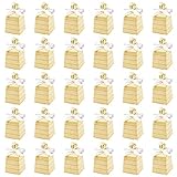  AHANDMAKER 30 Sets Little bee Candy Boxes, Treat Boxes Paper Beehive Gift Box with Ribbon for Party Decoration Birthday Favors Supplies(7.3x5.3x0.04inch)
