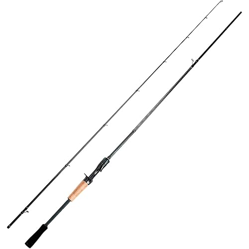 HANDING Magic L Fishing Rod 2-Piece Versatile Spinning & Casting Rod with Light to Medium Heavy Power Fuji Guides for Trout Bass Walleye Redfish Snook and School-Sized Mahi
