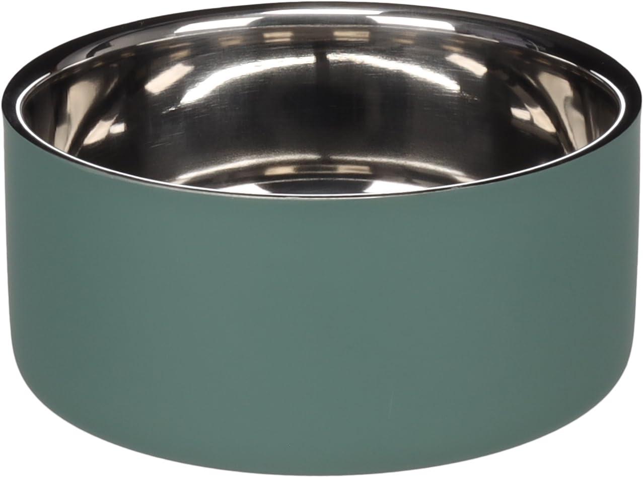 FEEDING AND DRINKING BOWL XARA ROUND GREEN 17x7,4CM 1,2L