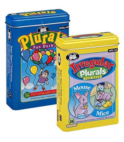 Super Duper Publications | Plurals & Irregular Plurals Fun Deck Flash Cards Combo | Educational Learning Resource For Children #TOP24