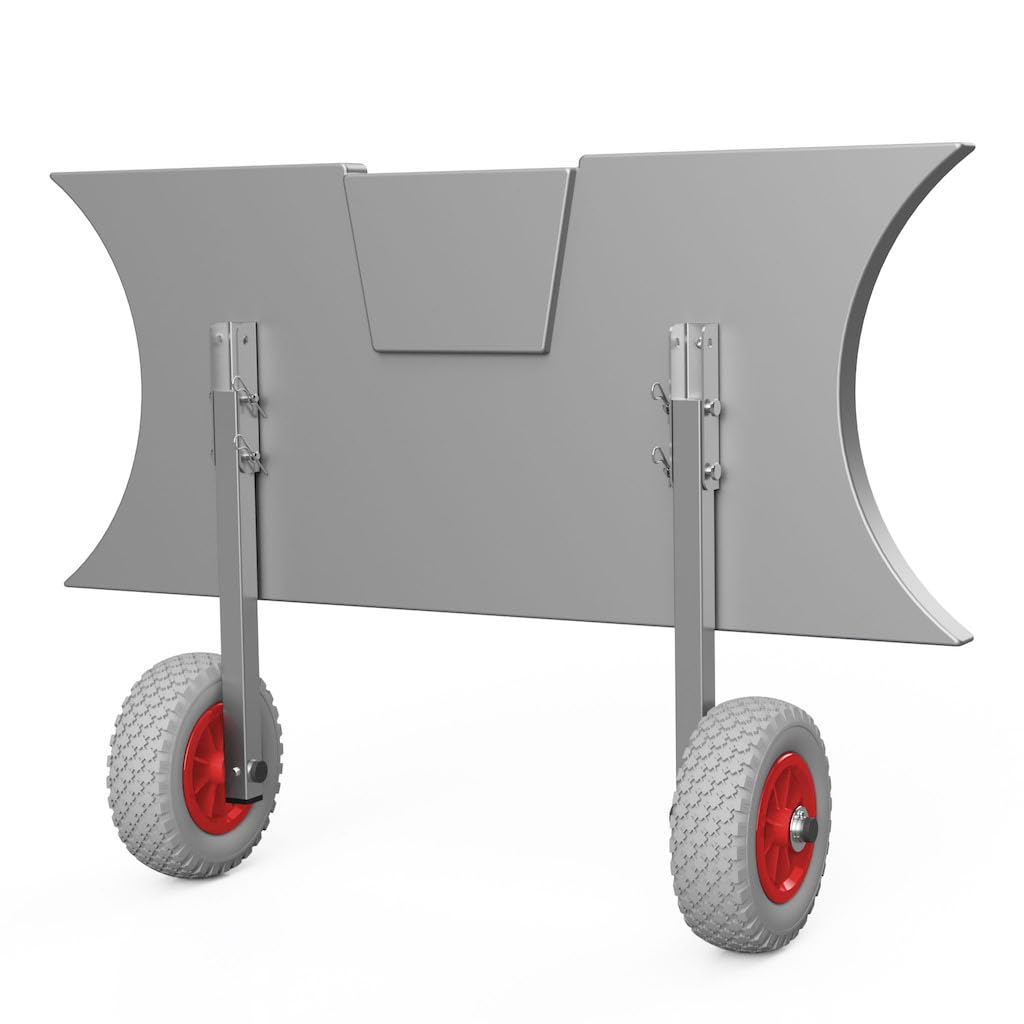 SUPROD Boat Transom Wheels Launching Wheels Dinghy for Inflatables Foldable Stainless Steel ET200, grey/red