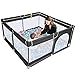TODALE Baby Playpen for Toddler, Large Baby Playard, Indoor & Outdoor Kids Activity Center with Anti-Slip Base, Sturdy Safety Play Yard with Soft Breathable Mesh, Playpen for Babies(Gray,50â€Ã—50â€)