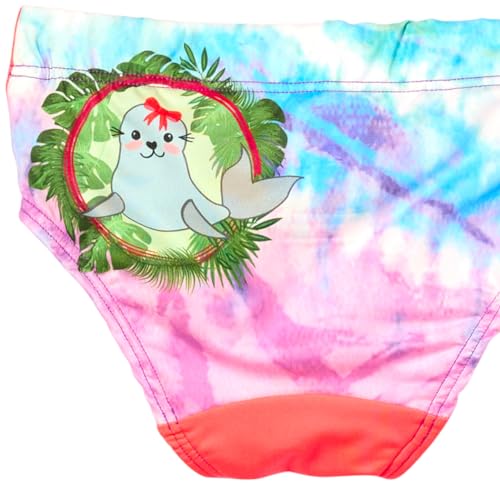 Image of Girls' Long Sleeve Swim Set: Rashguard with Panty