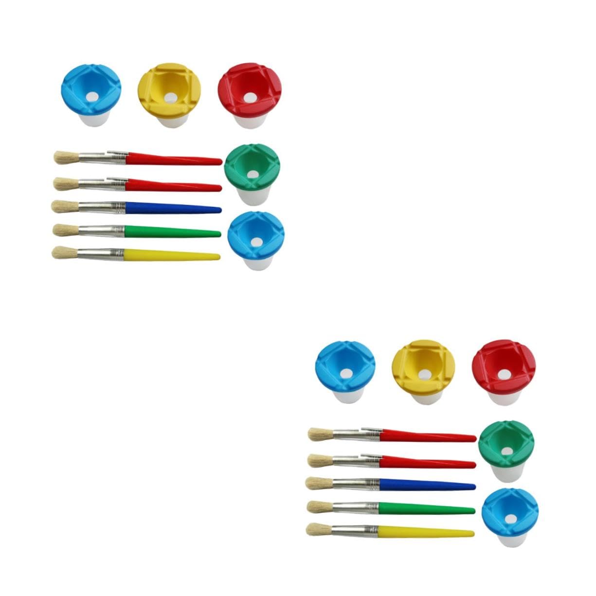 Yardwe 10 Sätze DIY Malbecher für Teiliges mit Fall Design Waschbecher und Pinselhalter für Kreatives Farben Zufällig für Kleine Künstler Zufällige Farbe