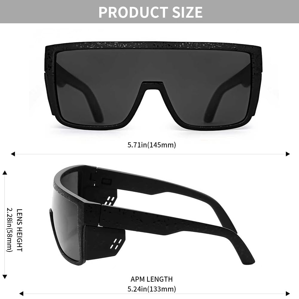 Occhiali da sole resistenti Z87 di sicurezza, lenti polarizzate UV400, protezioni laterali rimovibili