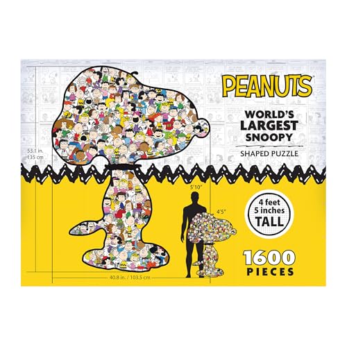 RoseArt - Peanuts - World's Largest Snoopy - 1600 Piece Shaped Puzzle for Adults by RoseArt - Image 5