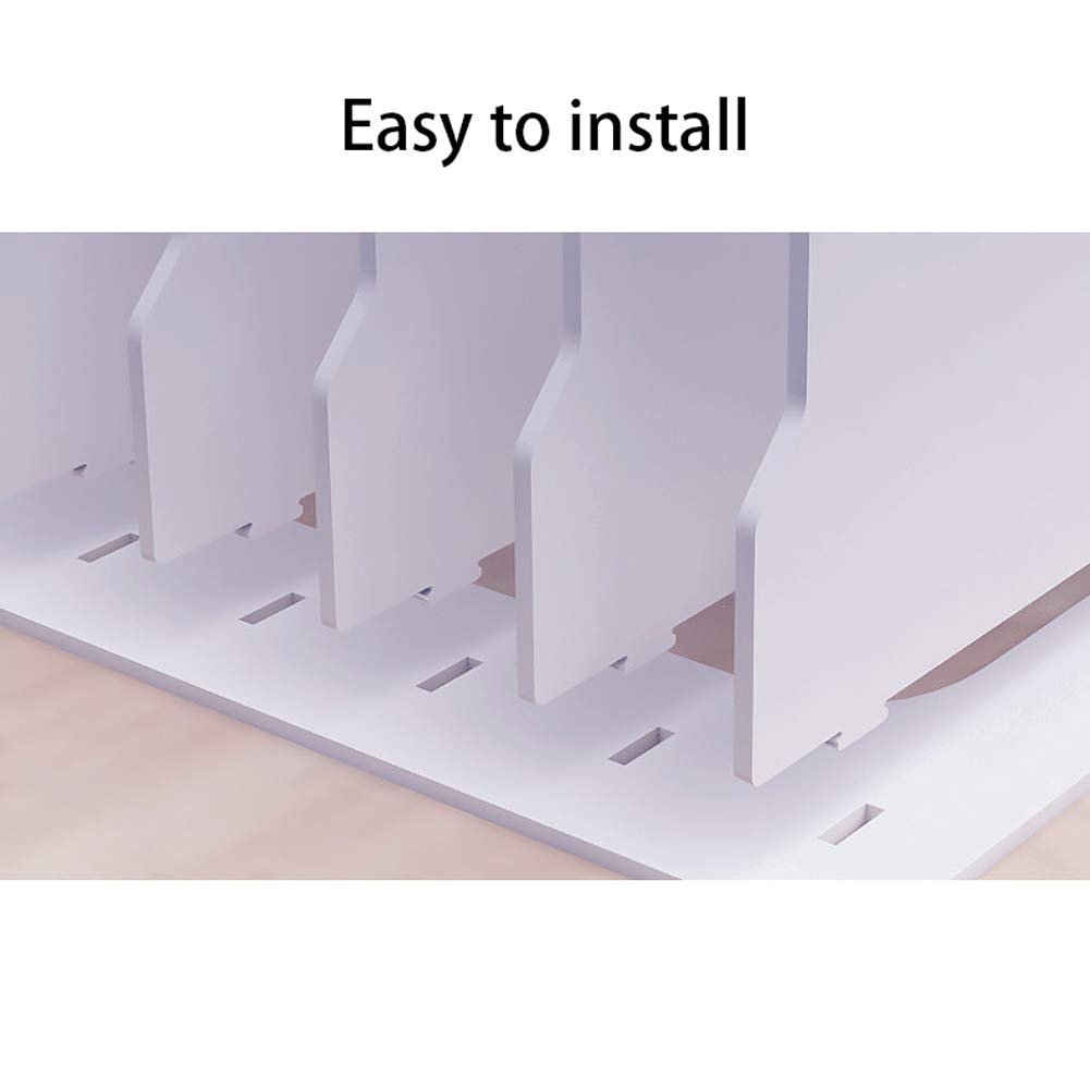 Dokumentenablage Holz Briefablage A4 Schreibtisch Organizer mit 5 Fächer Desktop Papierablage Büro Hause Schreibtischregal DIY Zeitschriftenständer Ablagesystem für Papier Zeitschrift