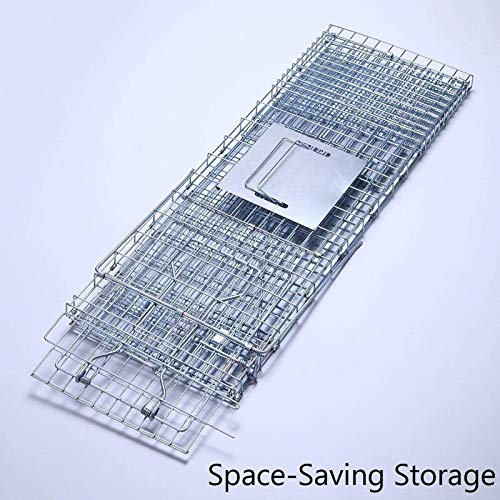 Faicuk Large Collapsible Humane Live Animal Cage Trap For Raccoon, Opossum, Stray Cat, Rabbit, Groundhog And Armadillo - 32" X 11" X 13" #TOP3