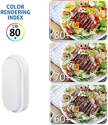 ANWIO 14W Outside Led Oval Bulkhead Light ,Ip54 Waterproofled Ceiling Light, Outdoor LED Wall Light,Porch Sconce Lighting ,980LM ,4000K Natural White Bathroom Ceiling Light(1 Pack)