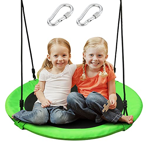 Saucer Tree Swing Seat for Kids 40 Inch Outdoor Round Tree Swing for Children Outdoor Swing Set Accessories