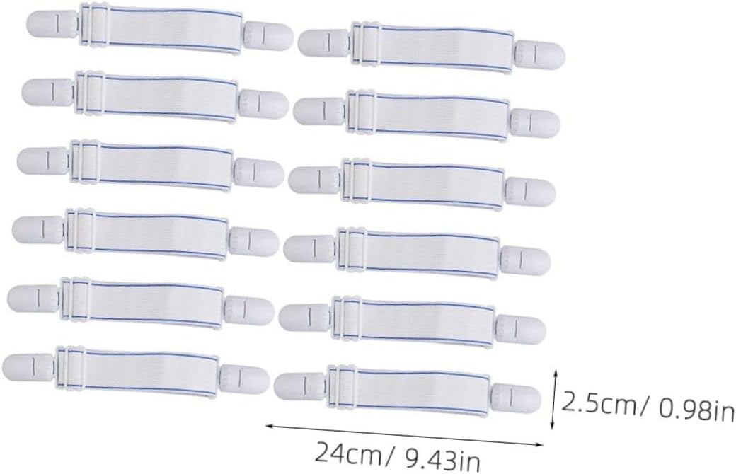ULTECHNOVO Bed Sheet Clips Straps 4 Pack Heavy Duty Sheet Fasteners for Fitted and Flat Sheets Secure Mattress Pads and Comforters Elastic Grippers for Home Bedding