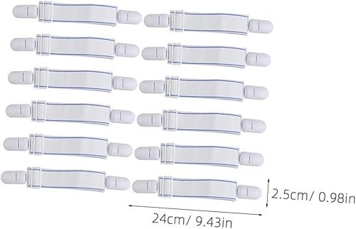 Miniatura 2 de Correas de sábanas, 12 piezas de sujetadores de sábanas correas ajustables para sábanas de cama, correas resistentes para sábanas de cama, clips de