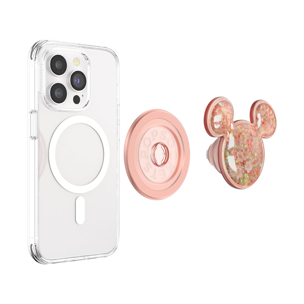 PopSockets Phone Grip for MagSafe Magnetic Holder, Phone Stand, Disney - Mickey Mouse Classic Check, Earridescent Daisy Charm - Image 3